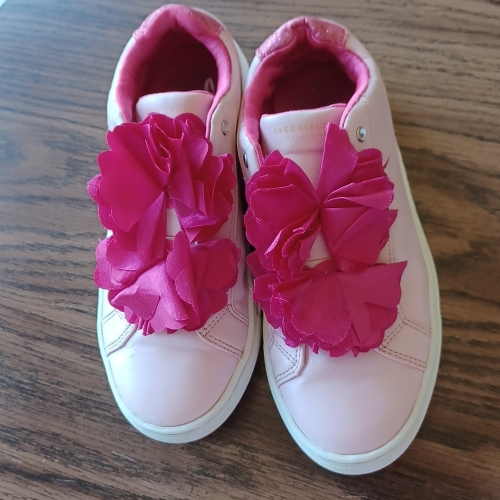 Skechers Girls Sidestreet-bloomn' Sneakers, Pink, Sz 2